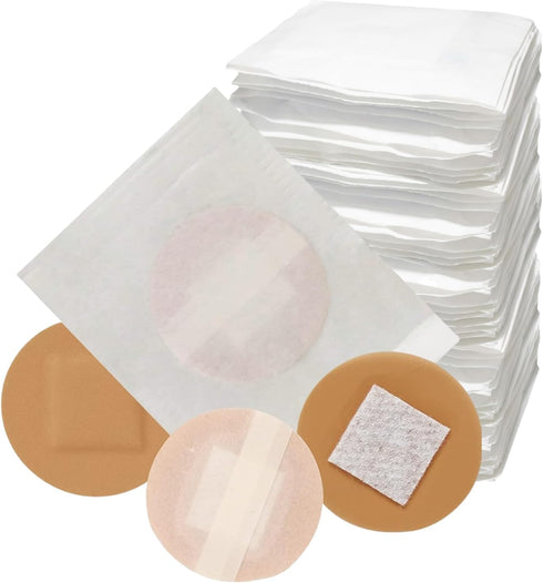200 Spot Bandages, Small Sheer Plastic Adhesive Dots with Non-Stick Pad, Sterile Tiny Round for Small Wounds