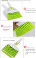 Mini Broom and Dustpan Set - Mini Whisk Set for Daily Cleaning, Housekeeping, Office, Kitchen, Pet Nest (Light Blue)