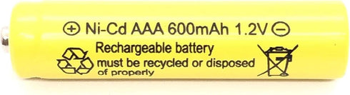 AAA Size NiCd AAA 600mAh 1.2V Rechargeable Batteries for Solar Lamp Solar Light (12-PCS AAA 600mAh Yellow)