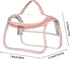 HAOGUAGUA Heavy Duty Clear Waterproof Cosmetic Bag, Transparent Travel Makeup Organizer, Pink