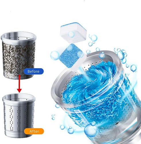 Washing Machine Cleaner Descaler Tablets, Deep Clean Formula for Front Load and Top Load Machines, Removes Odors and