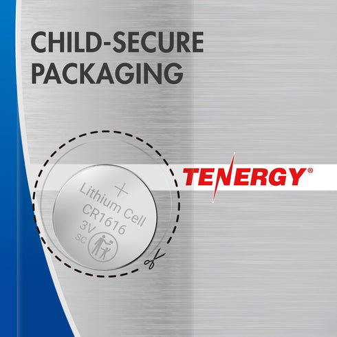 Tenergy CR1616 3V 20 Count Lithium Cell Batteries, for Keys, Handheld Game Console, Calulators, Accessories