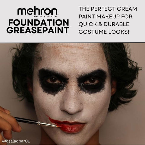 Mehron Makeup Foundation Greasepaint | Stage, Face Paint, Body Paint, Halloween Makeup, Really Bright Red, 1.25 oz (38