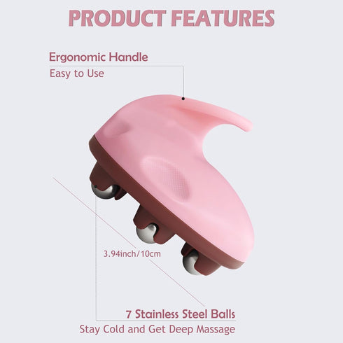iunxkmi Lymphatic Massage Roller for Cellulite Remover Body Sculpting - Handheld Cellulite Massage Tool for Body Bloat