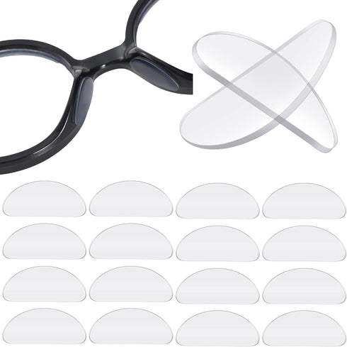 TOODOO 18 Pairs Eyeglasses Nose Pads - Adhesive Silicone Glasses Replacement Anti Slip Nosepads for Eyeglasses