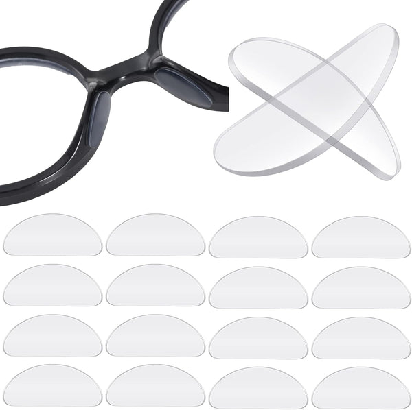 TOODOO 18 Pairs Eyeglasses Nose Pads - Adhesive Silicone Glasses Replacement Anti Slip Nosepads for Eyeglasses