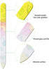 Mudder 5 Pack Glass Nail File with Case, Double Sided Crystal Fingernail File for Natural Nails Manicure