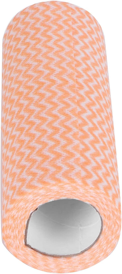 Cleaning Cloths Wipe Roll, Reusable Kitchen Cleaning Wipe, Wash Rags for Home, Kitchen Use (Orange)