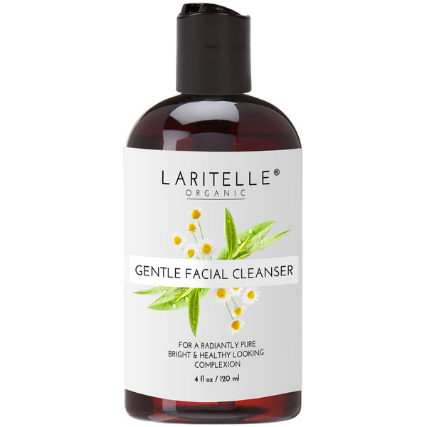 Organic Unscented Facial Cleanser 4 oz., Gentle, Purifying, Rejuvenating, Hydrosol-based, No Sulfates or Parabens