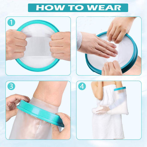 2025 Upgraded Full Arm Cast Cover for Shower, 100% Waterproof, Soft Comfortable Protector, Reusable