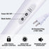 VZVJTR 10-Speed Wired Back & Neck Massager, Handheld Electric Deep Tissue Muscle Therapy Device (White)