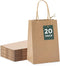 GSSUSA Brown Paper Bags, 5.25x3.75x8, 20 Pcs, Small Gift Bags with Handles, Sturdy Kraft Paper for Party Favor