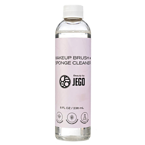 JEGO Makeup Brush Cleaner Solution - Hypoallergenic Plant-Based Liquid Cleanser for Brushes, 8 Oz