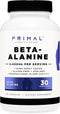 Primal Beta-Alanine Capsules | 3400mg Supplement (30 Servings, 120 Capsules) | Gluten-Free & Non-GMO, 850mg Per Cap