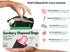 Pack 15 D6400 Sanitary Disposal Bags (Single x Bags) Bio-Based PLA, Leak-Proof & Odor-Lock Bags (Meets ASTM Standards)