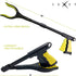 Grabber Reacher Tool, 19 Inch Long Foldable Pick Up Stick, Heavy Duty Trash Picker with Magnetic Tip, Yellow