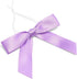Bright Creations 100 Pack Purple Twist Tie Bows for Treat Bags, 3" Small Satin Ribbons for Craft Decoration, Gift Wrap