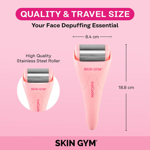 Skin Gym Ice Roller for Face - Anti Aging Ice Face Roller & Eye Roller for Eye Puffiness Relief, Travel Size Face Roller Skin Care & Face Ice Roller, Light Facial Ice Roller & Face Depuffer