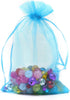 50Pcs 6x8 inches Sheer Organza Bags - Jewelry Drawstring Pouches for Wedding Party Christmas Favor Gifts