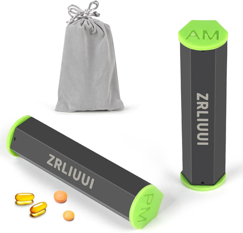 ZRLIUUI Weekly Pill Organizer 2 Times a Day,Small Pill Organizer, Am Pm Twice