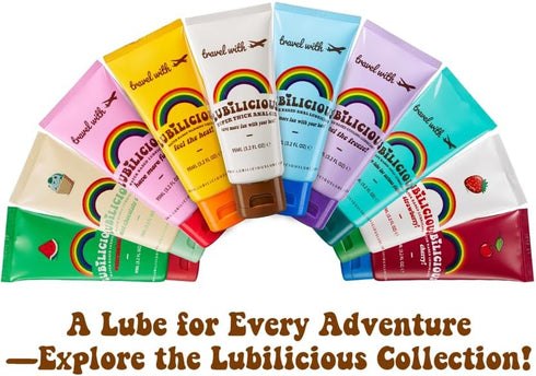 Pack 6.4 oz Lubilicious Silicone Based Lube & Jelly Water Based Lubricant Combo Premium Personal Lubricant Long-Lasting