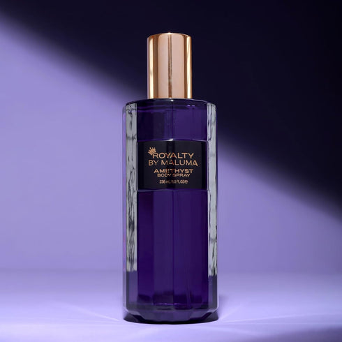 Amethyst Body Spray - 8 oz Luxurious Fruity Floral Scent for Women - Top Notes of Tangerine, Pink Orchids