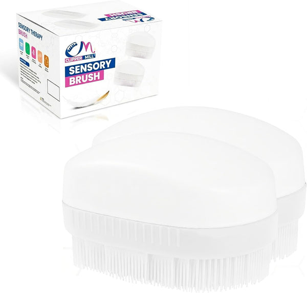 Wilbarger Method Therapy Brush, 6 Pack (White) - Therapressure Sensory Brush for