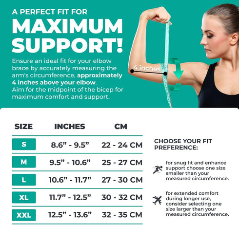 Modvel 2 Pack Elbow Brace - Compression Support Sleeve for Joint Pain Relief, Tendonitis, Tennis & Golfer's Elbow
