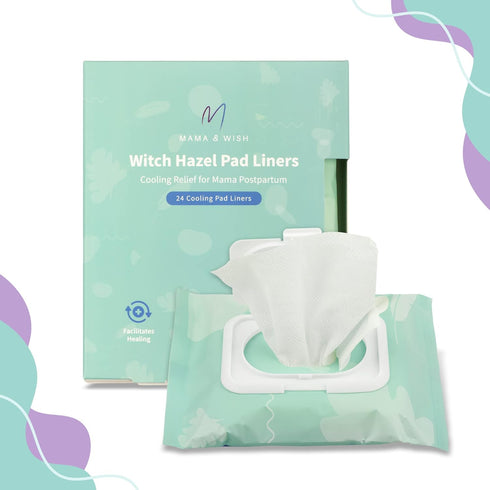 Mama & Wish Witch Hazel Foam and Pad Liners Bundle - Postpartum Essentials