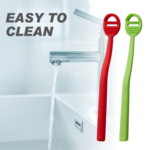 Tongue Scraper Cleaner 4 Pack – BPA Free – Oral Hygiene Care – Reduce Bad Breath – Double Scraper