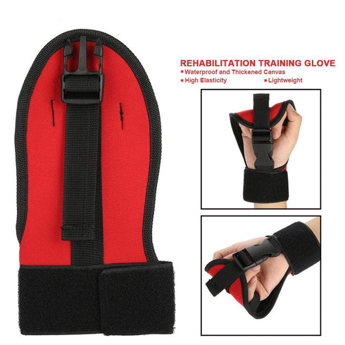 Stroke Recovery Gloves, Black Finger Glove for Rehabilitation Training, Hand Fist Support for Stroke