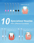 MySmile 10 PCS Replacement Jet Tips, Oral Irrigator Nozzle Set Compatible with Waterpik, Includes Classic, Periodontal
