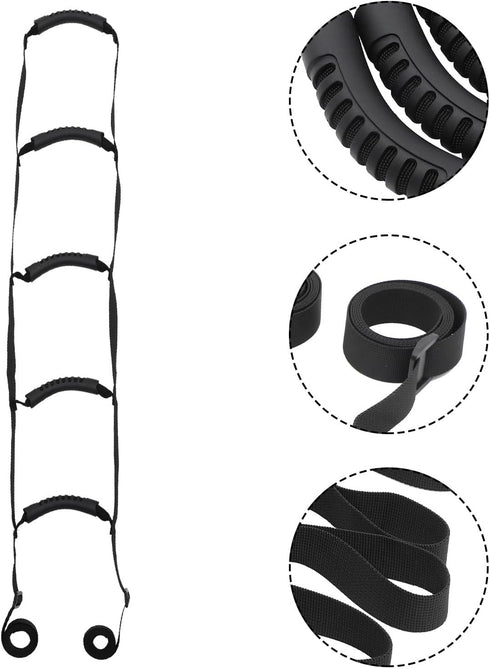 KAJNBN Adjustable Bed Ladder Assist Strap for Elderly Seniors with Four-Layer Pull-up Rope Bed Ladder for Patients