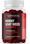 Horny Goat Weed Gummies with Vitamin B12, 60 Raspberry Vegan Gummies, Energy, Endurance & Performance Support