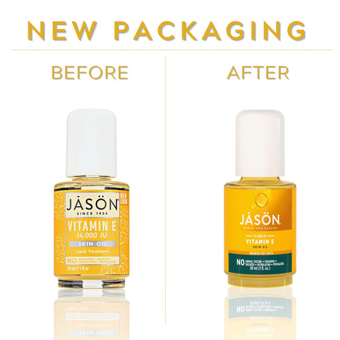 JASON Vitamin E 14,000 IU Moisturizing Oil, 1 Fluid Ounce, For Nourishing Dry Spots