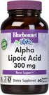 BlueBonnet Alpha Lipoic Acid 300mg, 60 Vegetable Capsules, Non-GMO, Vegan