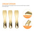 3pcs Makeup Spatula - Small Alloy Face Cream Spoon for Reusable Mask Scoop and Beauty Tools (Golden)