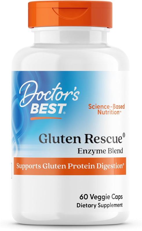 Doctor's Best Gluten Rescue with Glutalytic, Non-GMO, Vegan, 60 Count