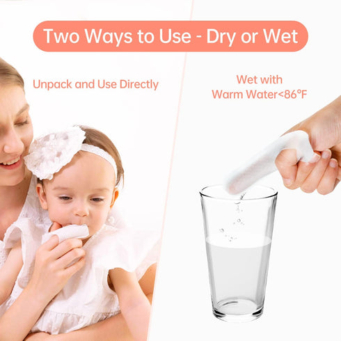 Toddler & Baby Dry Wipes - Premium Tooth and Gum Wipes for 0-36 Months, Upgrade Tongue Cleaner, 60 Count