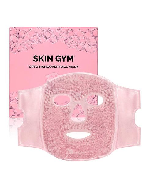 SKIN GYM Cryo Chill Ice Face Mask with Ice Beads - Custom Straps for Advanced Cold Therapy, Facial Care Spa