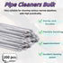 INTOMYTH 6 Inch (200 Count, White Soft Bristle Pipe Cleaners, Pipe Cleaners Bulk, Ideal for Cleaning Glass Plastic