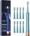 USB Rechargeable Sonic Electric Toothbrush for Adults, High Vibration Teeth & Gum Care, Soft Dupont Brush Heads, Green