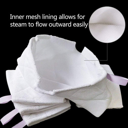 3 Pocket Steam Mop Pads - Double-Sided Rectangle Microfiber Refill Pad for Shark Euro Pro Mops