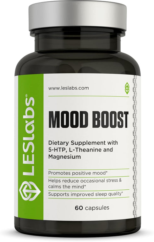 LES Labs Mood Boost - Stress Relief & Mood Support, Non-GMO Supplement, 60 Capsules