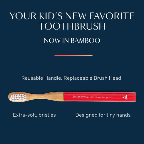 Better & Better Natural Bamboo Toothbrush for Kids, Extra Soft Bristle, Variety Pack of 3