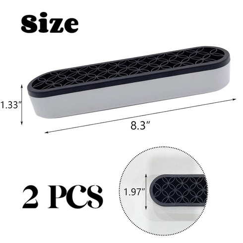 TANG SONG 2 PCS Silicone Makeup Brush Holder, Cosmetic Storage Box Desktop Organizers (Black)