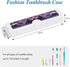 2 Pcs Toothbrush Travel Case, Colorful Pattern Holder and Covers for Travel, Includes Travel Tongue Scraper Case