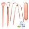 MORGLES Copper Tongue Scraper, 4Pcs Medical Grade Tongue Scrapers with Case for Adults & Kids, Gold