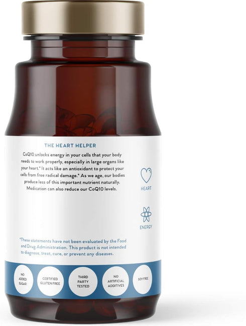 Nutri-Rich CoQ10 HIGH POTENCY 100mg - Coenzyme Q10 Antioxidant for Heart Health & Cellular Energy, 90 Softgels