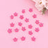 YISSION 20Pcs Mini Hot Pink Flower Hair Clips - Cute Decorative Hair Clips, Wedding Hair Barrettes for Girls Women